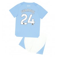 Camisa de time de futebol Manchester City Josko Gvardiol #24 Replicas 1º Equipamento Infantil 2023-24 Manga Curta (+ Calças curtas)